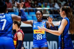 Paola Egonu avec l'Italie face à la Slovaquie