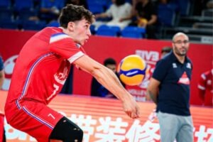 Adrien Roure lors du match contre l'Argentine