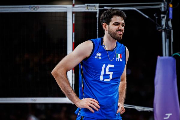 Photo de Daniele Lavia aux Jeux Olympiques de Paris (Volleyballworld)