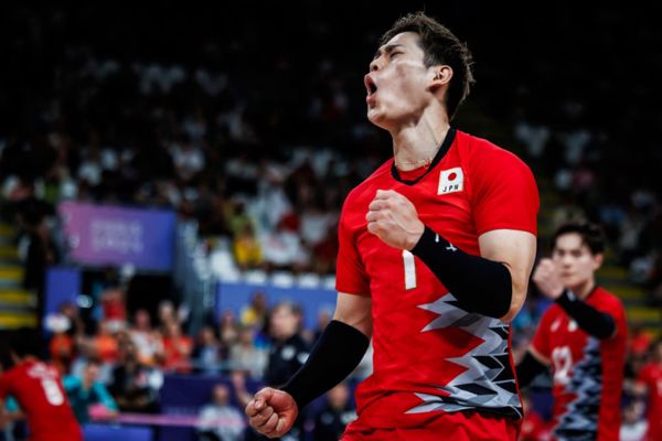 Photo de Yuji Nishida aux Jeux Olympiques de Paris (Volleyballworld)