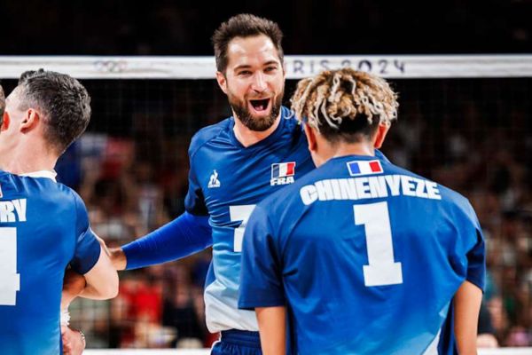 Photo de Kévin Tillie aux Jeux Olympiques de Paris (Volleyballworld)