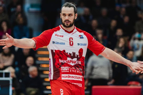 Antoine Brizard avec le maillot de Piacenza