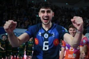 Antoine Pothron lors du sacre de Tours en finale de la MSL.