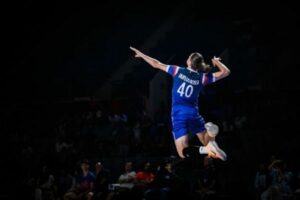 Noa Duflos-Rossi au service en Ligue des Nations