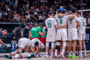 Photos des bulgares, vainqueurs en demi-finale contre la Tchéquie. (Volleyballworld)