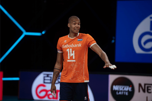 Photo de Nimir Abdel-Aziz en Ligue des Nations. (Volleyballworld)