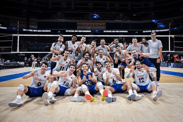 Photo lors du match entre Cuba et le Portugal (Volleyballworld)