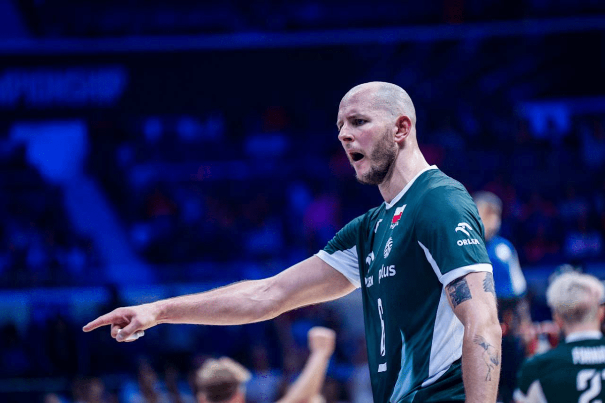 Photo de Bartosz Kurek lors du Mondial (Volleyballworld)