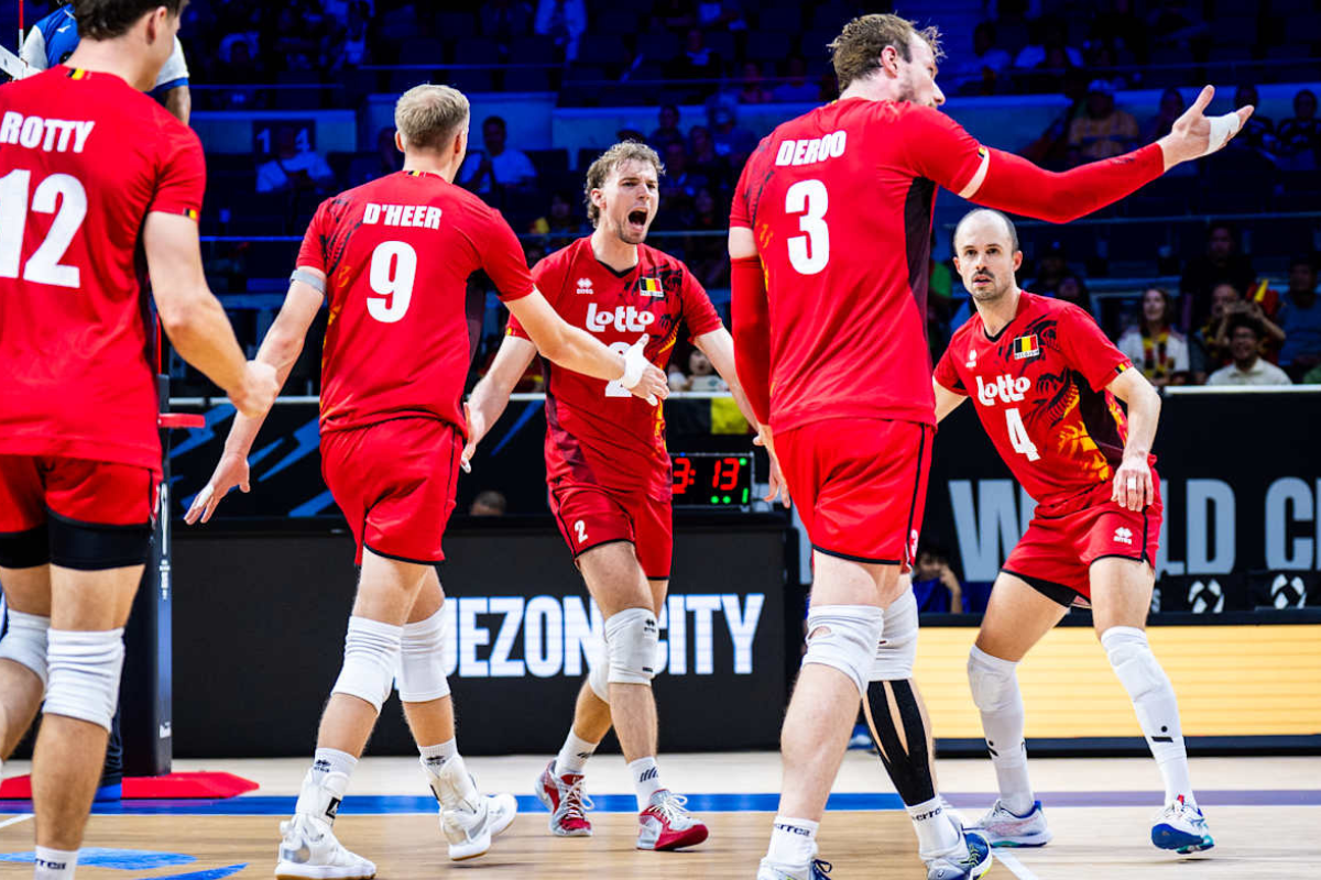 Photo des joueurs belges. (Volleyballworld)