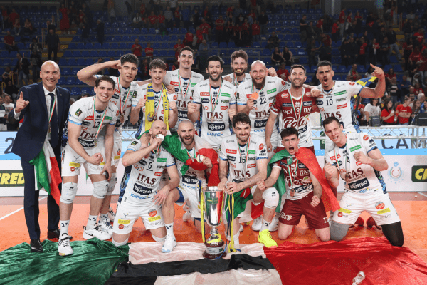 Photo des joueurs de Trentino, champions d’Italie en 2025.
