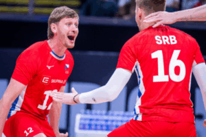 Photo de Martin Licek lors de la petite finale du Mondial, face à la Pologne. (Volleyballworld)