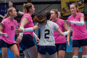 Les joueuses de Marcq-en-Baroeul lors d’un match amical face à Oudegem. (VCMB LM)