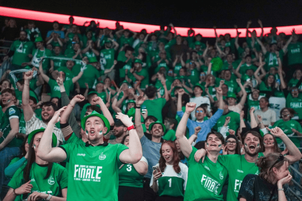 Photo des supporters tourquennois lors de la finale de la Coupe de France. (Tourcoing Volley-Ball)
