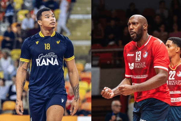 Darlan Souza à gauche, Robertlandy Simon à droite. (Verona Volley & Piacenza)