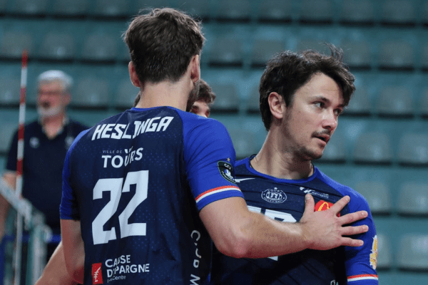 Heslinga et Coric (Tours Volley-Ball, lnm37)