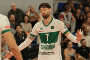 Ignacio Luengas pendant le match contre Nice. (LNV - Nice)