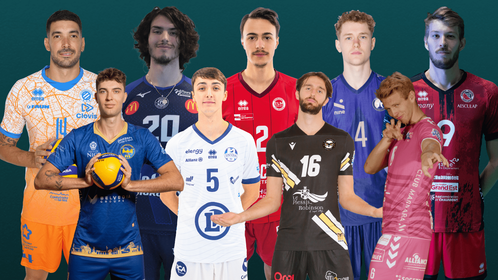 Miniature avec de nombreux joueurs évoluant en France. (LNV)