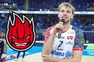 Ferre Reggers à la fin de la rencontre face à Monza. (LegaVolley)