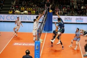 Tibo Rippert s’est illustré à l’attaque lors de la quatrième journée face à Saint-Nazaire. (LNV - Toulouse)