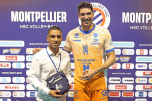 Nicolas Le Goff, élu MVP de la rencontre face à Tours. (LNV - Montpellier)
