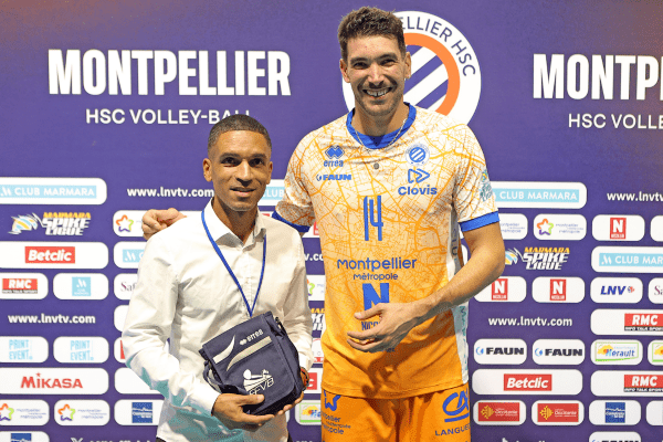 Nicolas Le Goff, élu MVP de la rencontre face à Tours. (LNV - Montpellier)