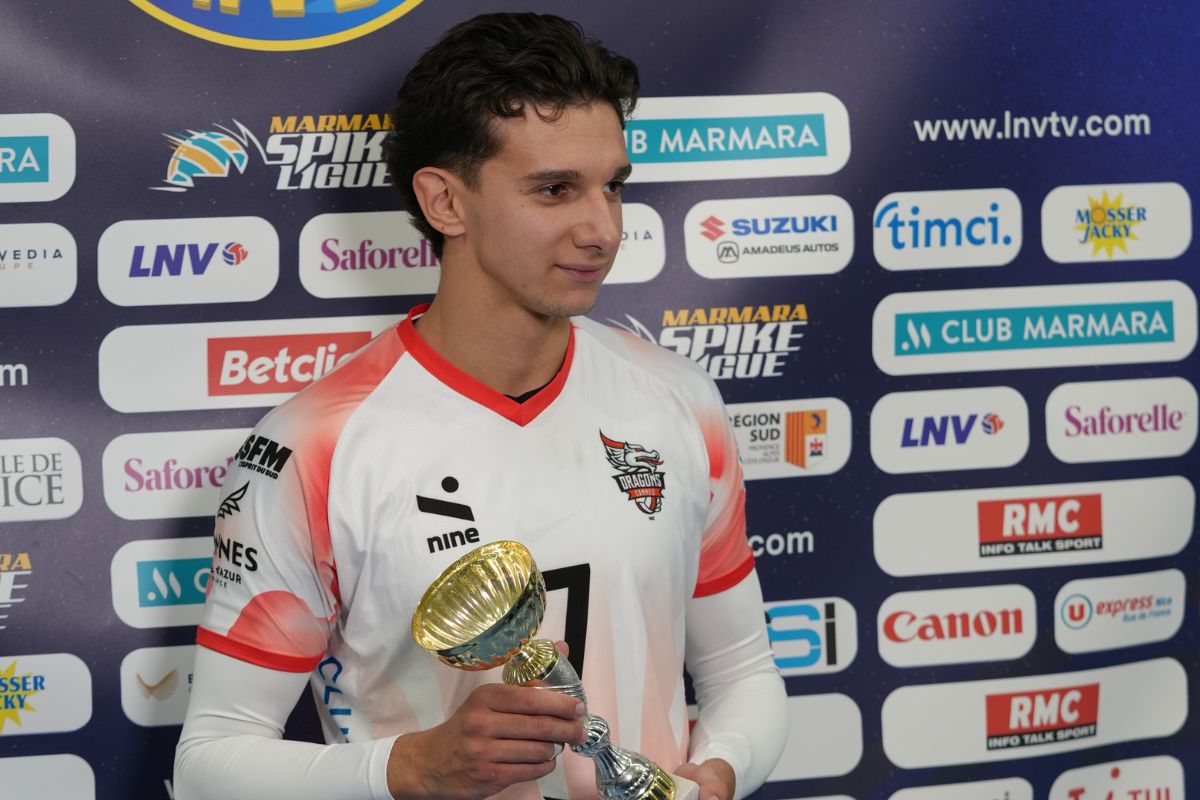 Kellian Motta Paes, désigné MVP pour la première fois cette saison, a conduit son équipe à une victoire 3-1 contre Nice. (LNV - Nice)