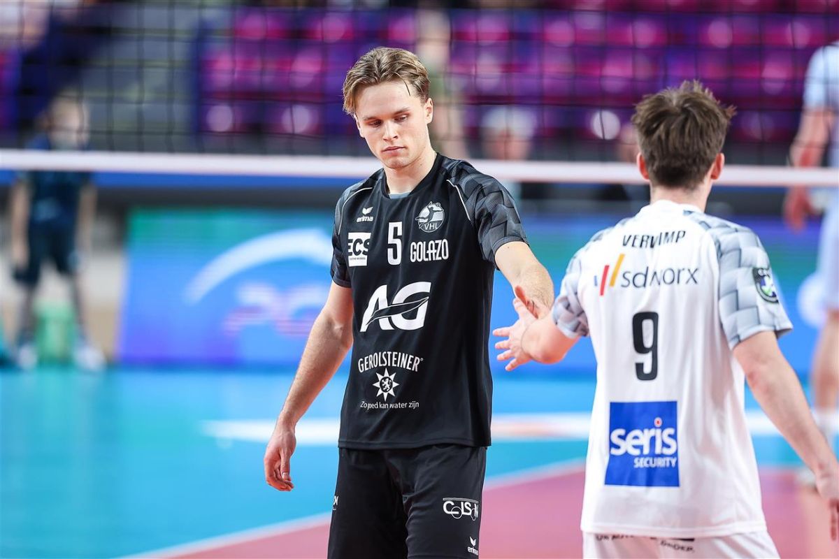 Arsène Ponsin, réceptionneur-attaquant de 24 ans, découvre sa première saison en Belgique. (CEV)