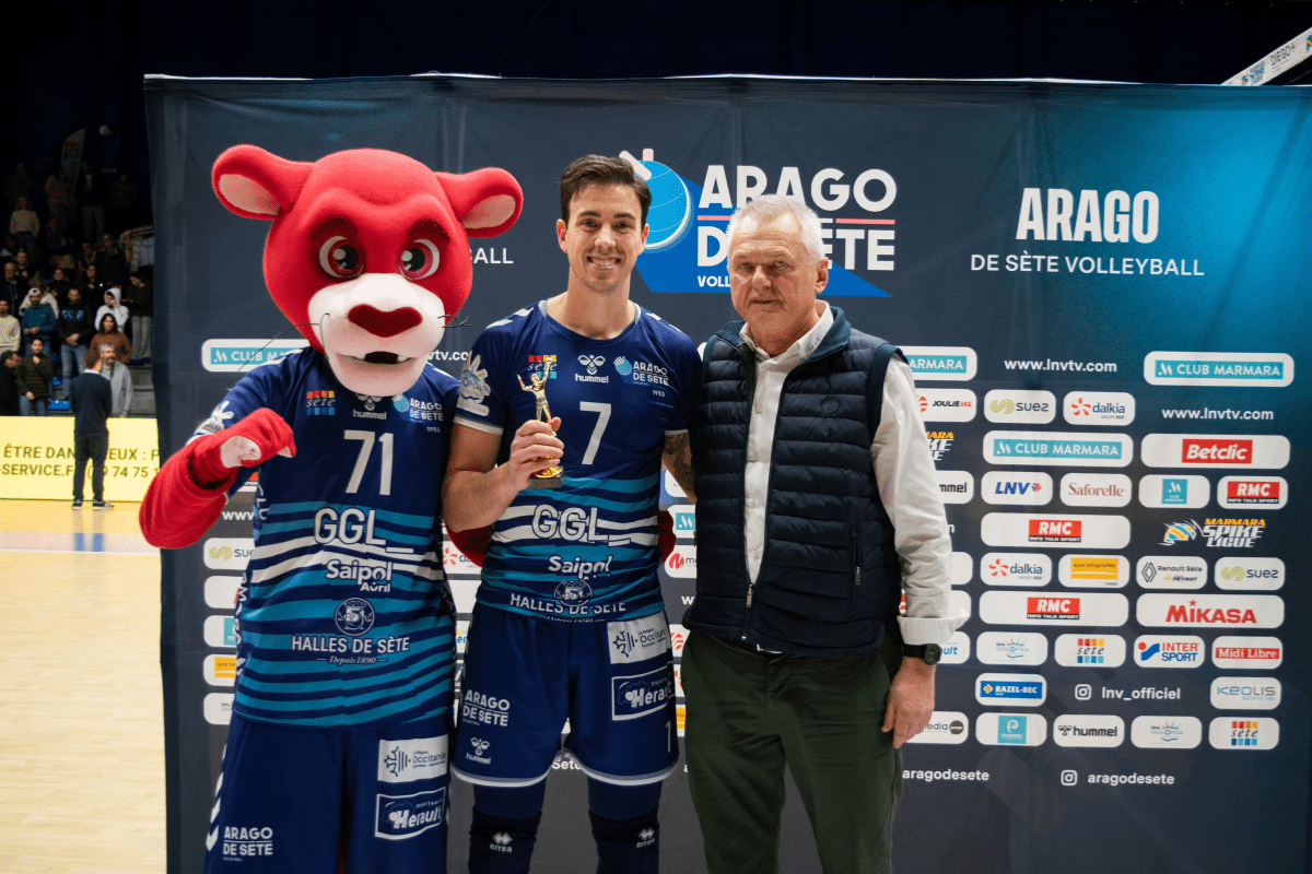 Angel Trinidad est élu MVP pour la troisième fois cette saison. (LNV - Sète - Laura Belliard)