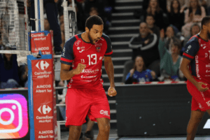 Daryl Bultor est forfait jusqu’à la fin de la saison avec Ajaccio. (LNV - Ajaccio - Florent Selvini)