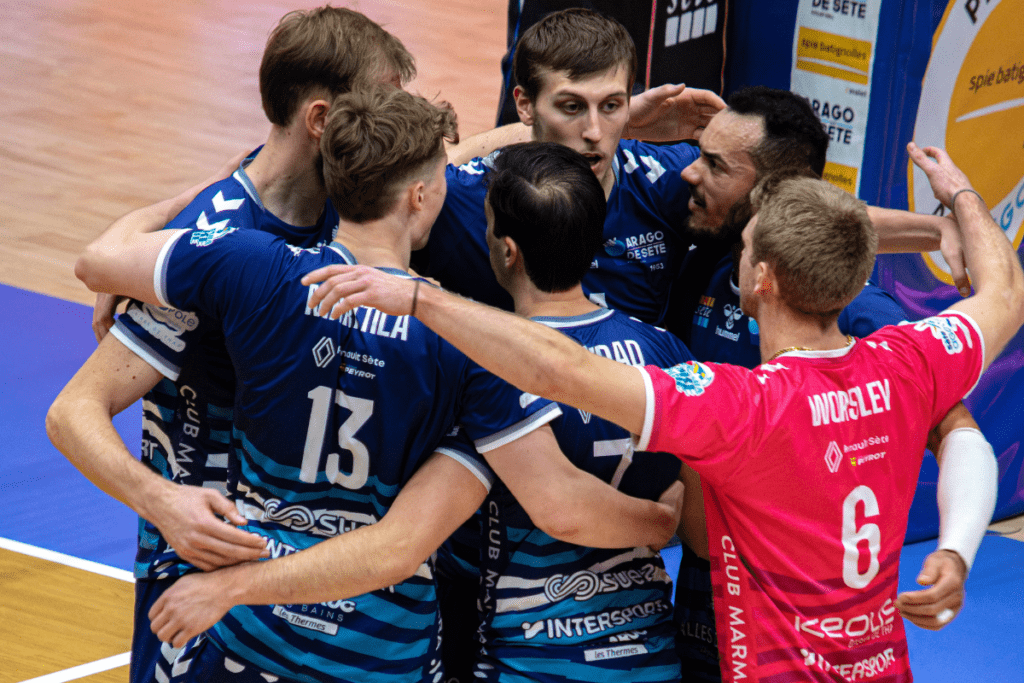 L’Arago de Sète figure parmi les équipes les moins performantes à domicile cette saison, avec seulement 9 points pris sur 24 possibles, à égalité avec Chaumont. (LNV - Sète - Laura Belliard)