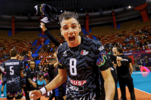Agustín Loser est actuellement le meilleur contreur de la Superlega avec 41 blocs. (LegaVolley)