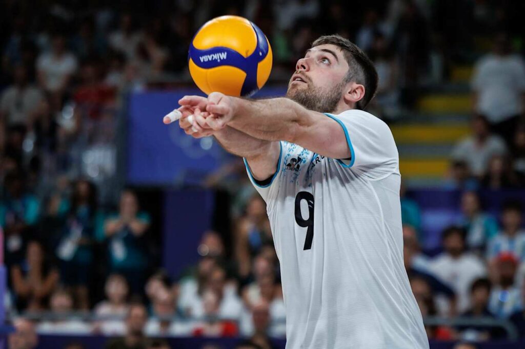 Santiago Danani jouant un match avec son pays l'Argentine.