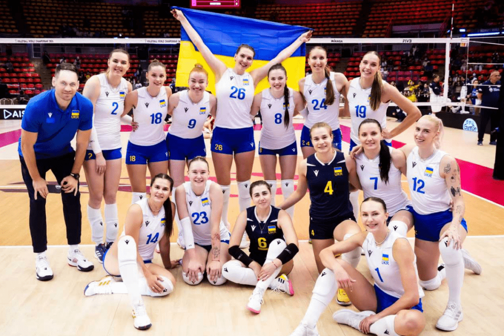 Equipe d'Ukraine lors des championnats du monde 2025