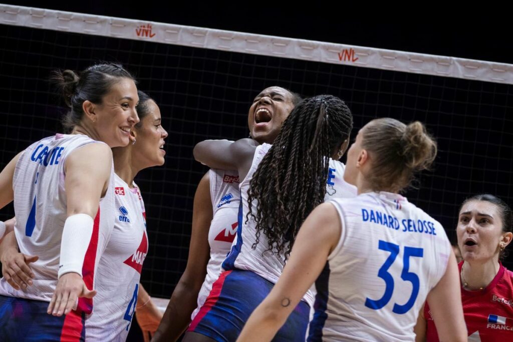 Avant match de VNL France USA