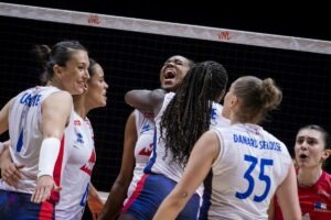 Avant match de VNL France USA