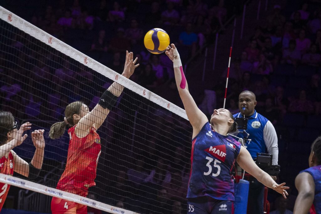 Après-match de VNL féminin France Japon