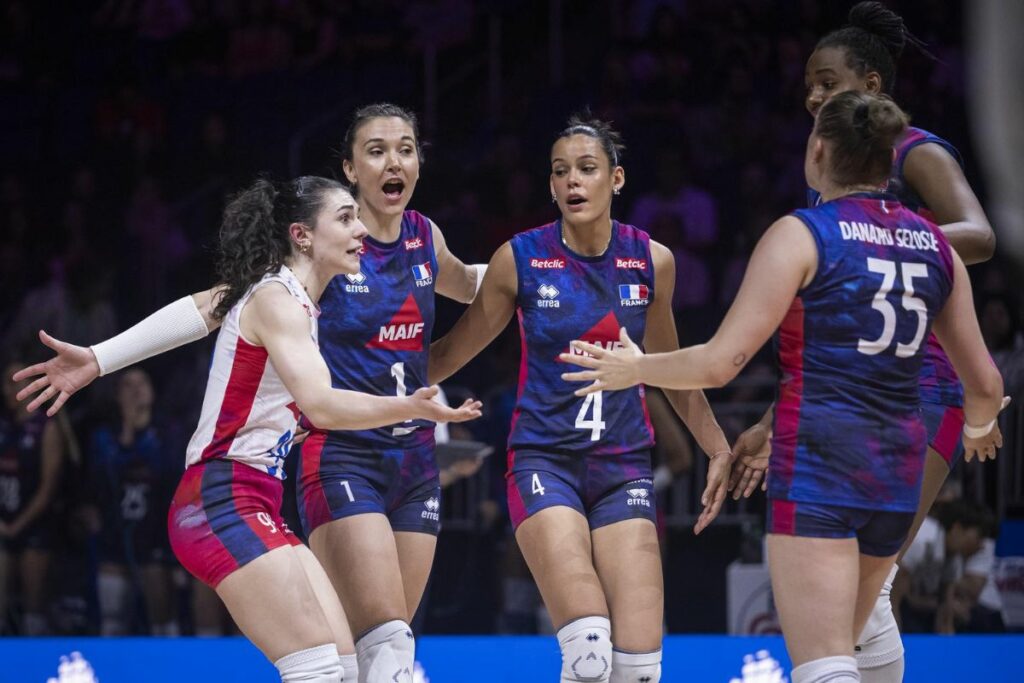 Avant match de VNL France USA