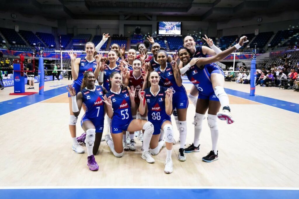 Avant match de VNL France Japon