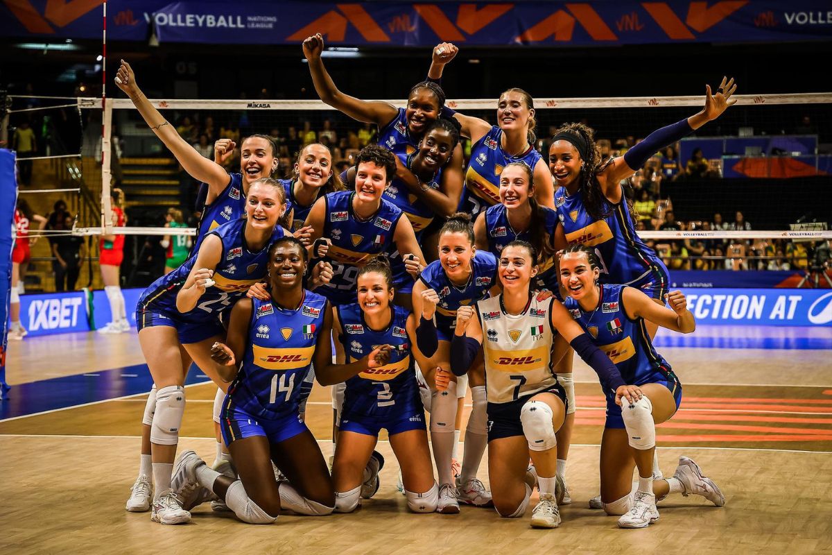 Avant match de VNL Italie- Pyas-Bas
