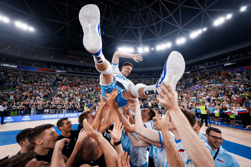Dejan Vincic lors de son dernier match avec la Slovénie