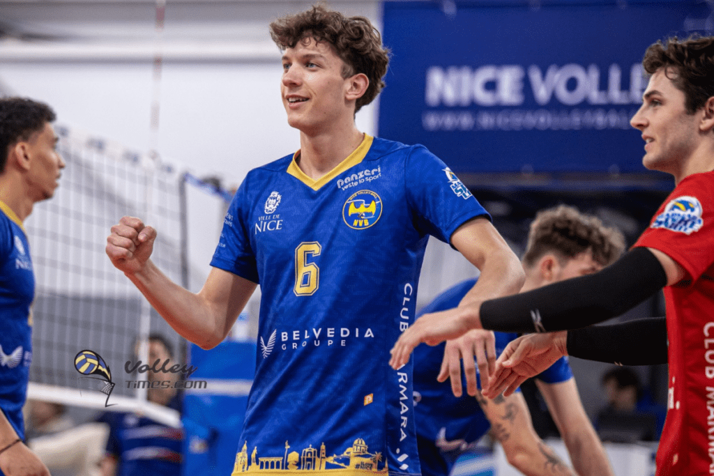 Colin Castelnau évolue sous les couleurs de Nice depuis 2024. (Volleytimes)
