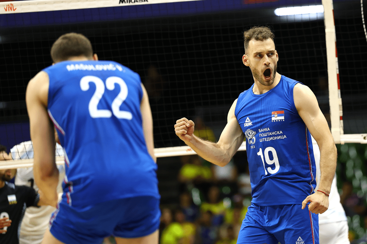 Équipe de la Serbie pour la 2e semaine de VNL masculine. (Volleyballworld)