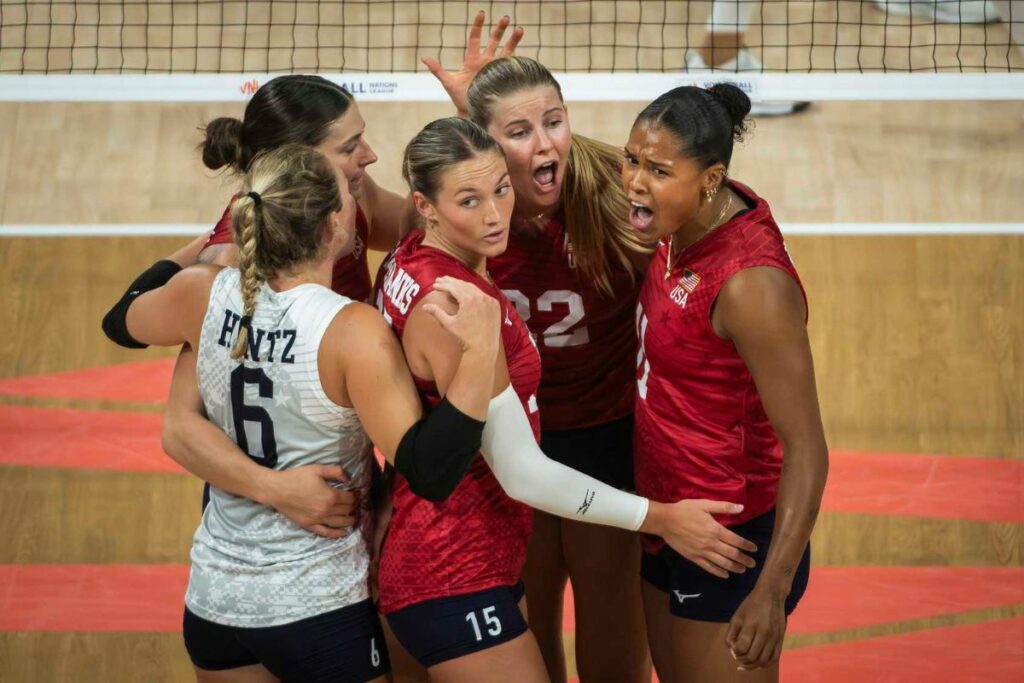 Avant match de VNL USA-Ukraine