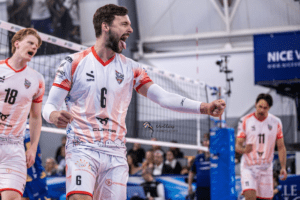 Lukas Demar et son équipe cannoise ont été éliminés par Montpellier en quarts de finale de la Ligue A 2025-2026. (Volleytimes)