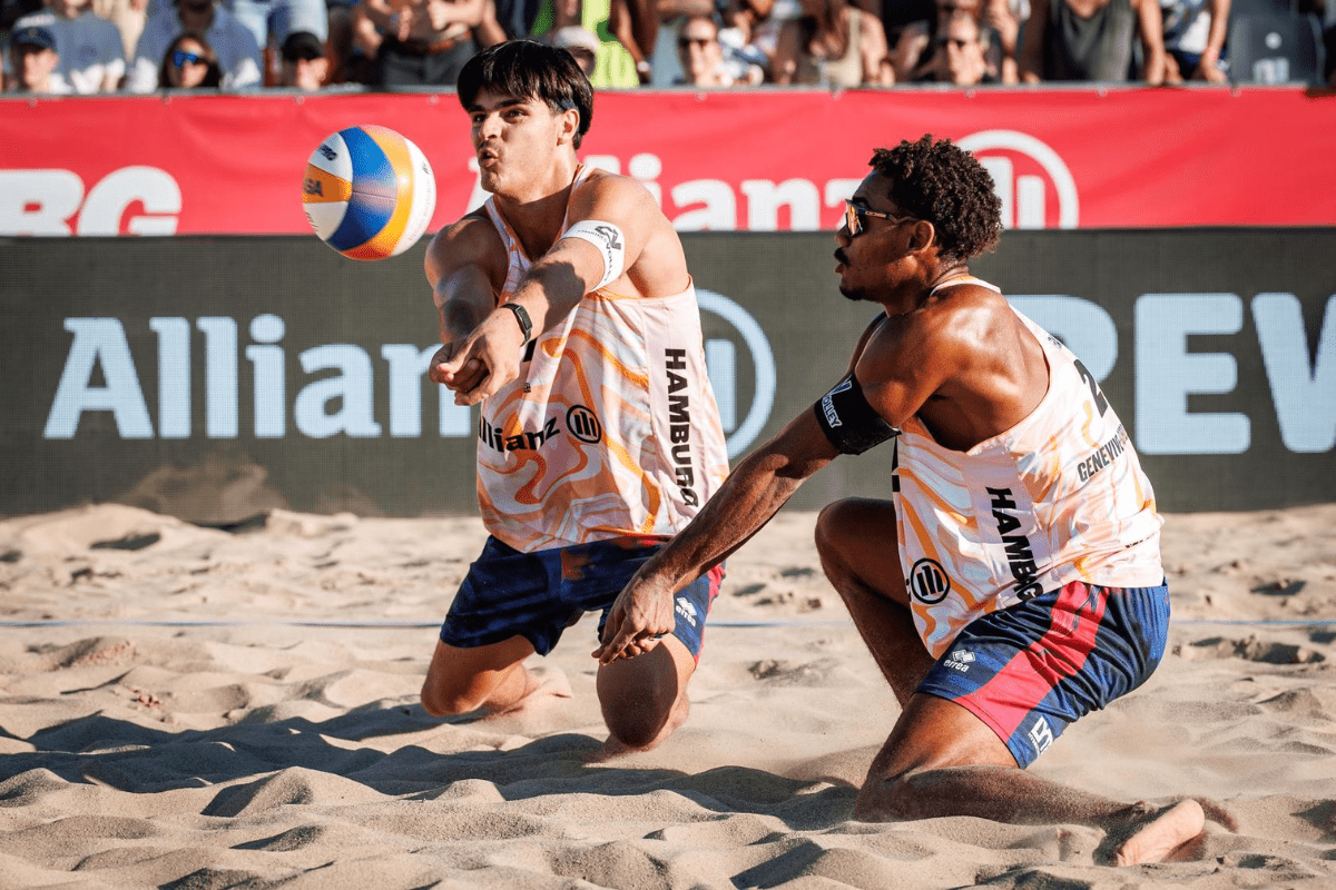 Elouan Chouikh et Joadel Genevieve-Gardoque lors d’un match de BPT Elite16 à Hamburg